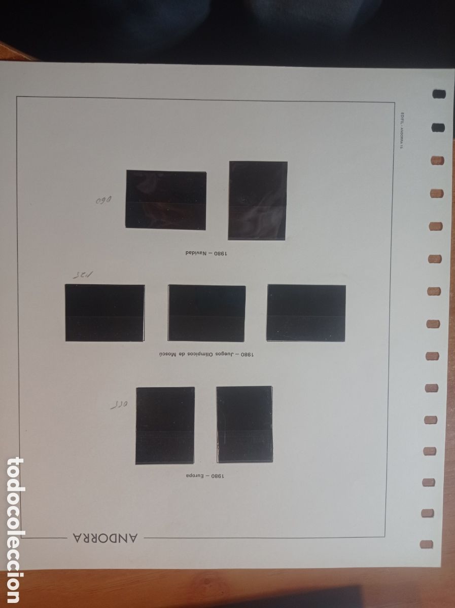 Sellos: Suplemento edifil 1980 Andorra espa&ntilde;ola montado negro segunda mano