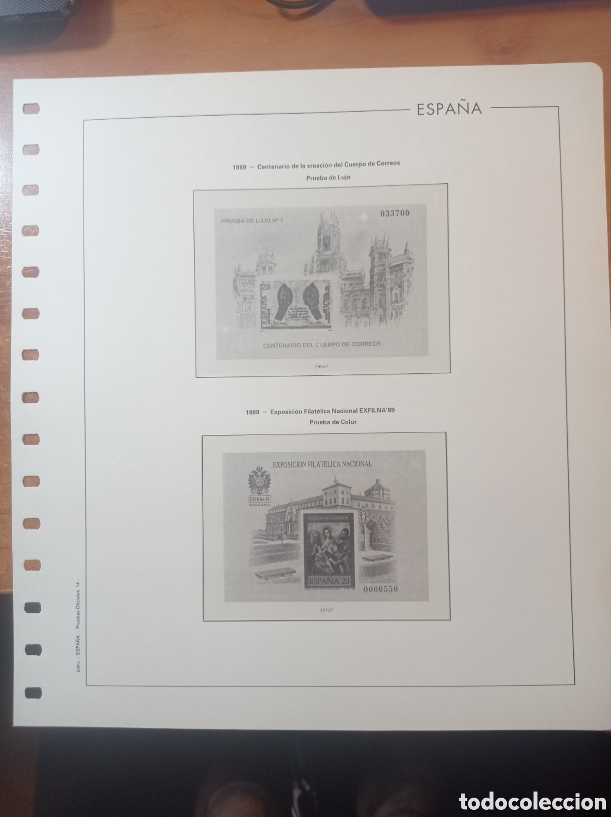 Sellos: Suplemento edifil 1989 pruebas montado blanco segunda mano