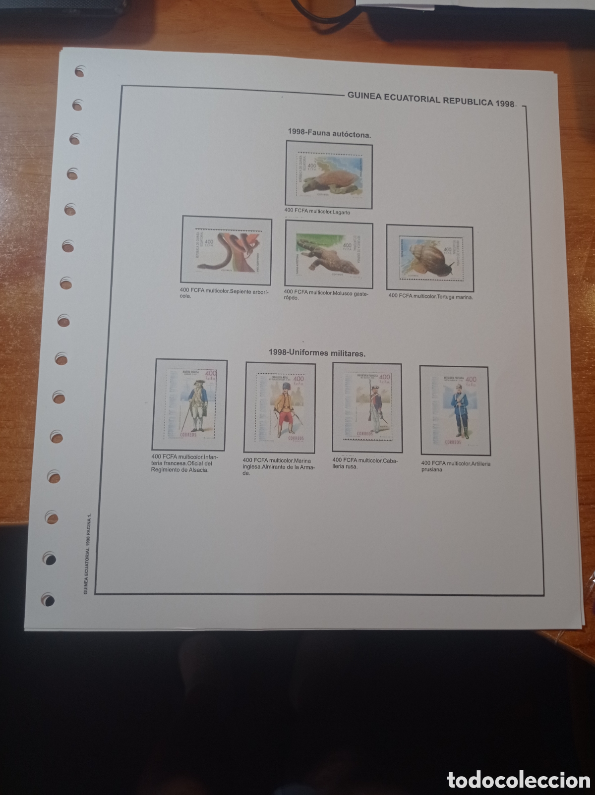 Sellos: Suplemento de guinea ecuatorial republica 1998 sin montar segunda mano