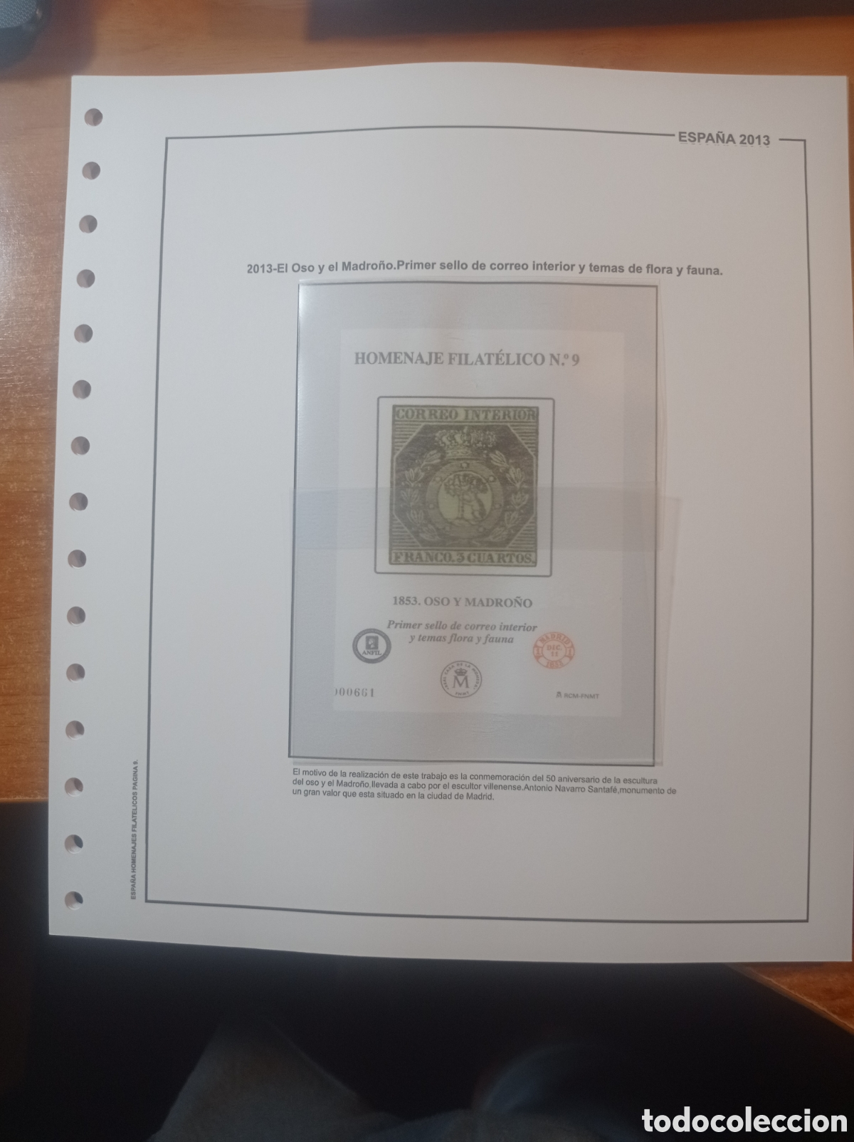 Sellos: Suplemento de Espa&ntilde;a homenaje filat&eacute;licooso y el madro&ntilde;o anilla redonda montado blanco nuevo a estre