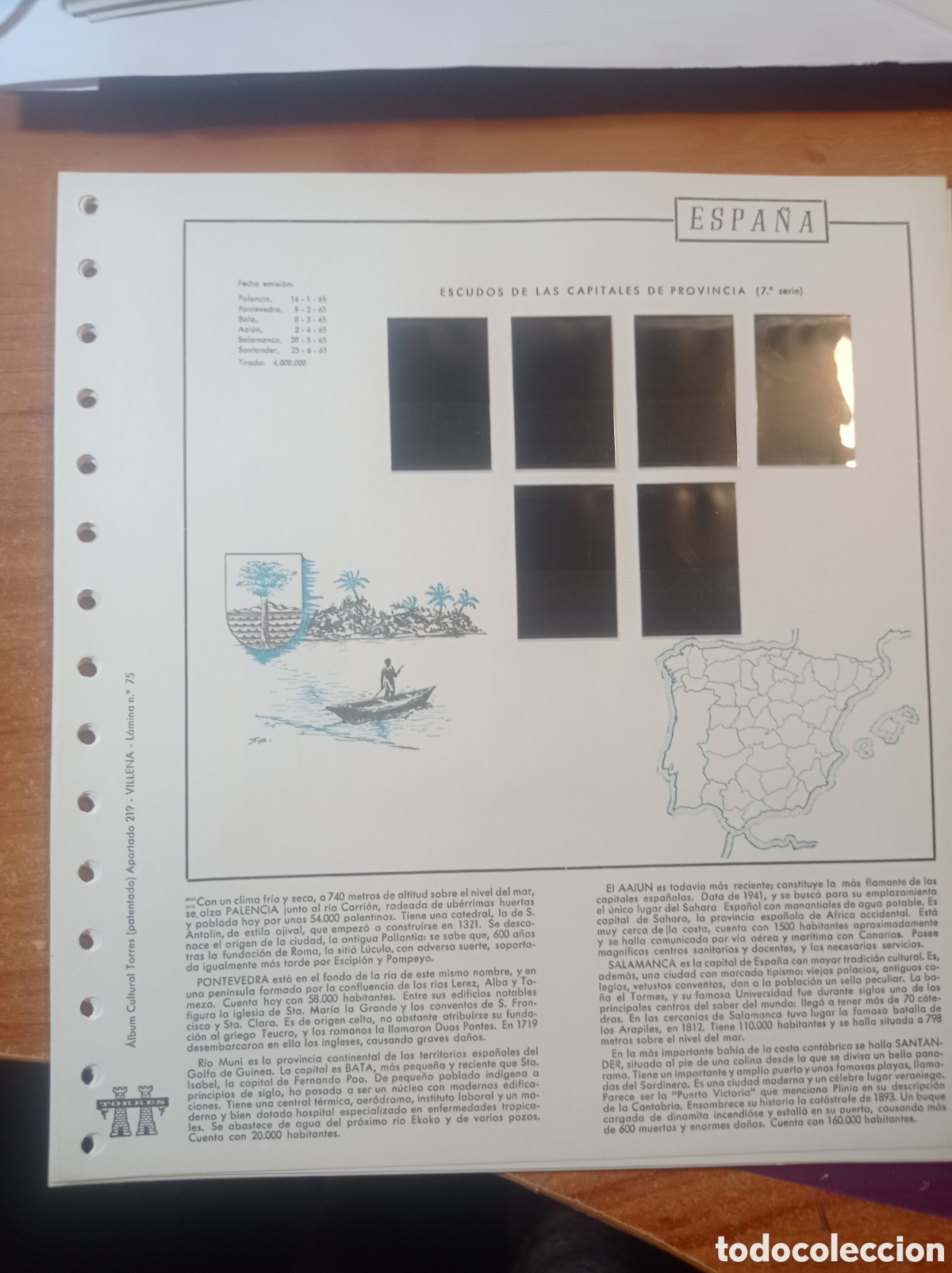 Sellos: Suplemento torres 1965 montado negro segunda mano
