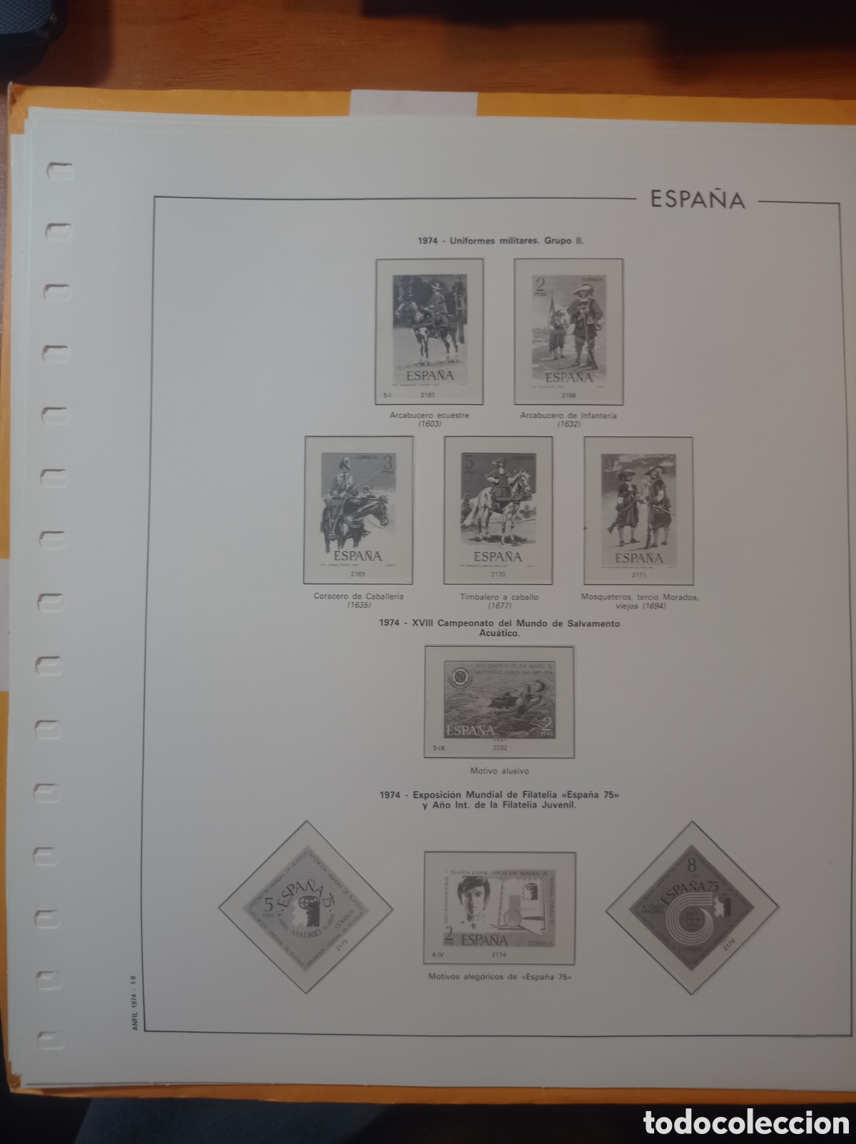 Sellos: Suplemento manfil 1974 montado blanco segunda mano