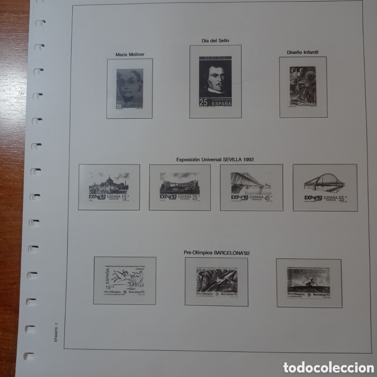 Sellos: Suplemento stamp 1991 montado blanco segunda mano