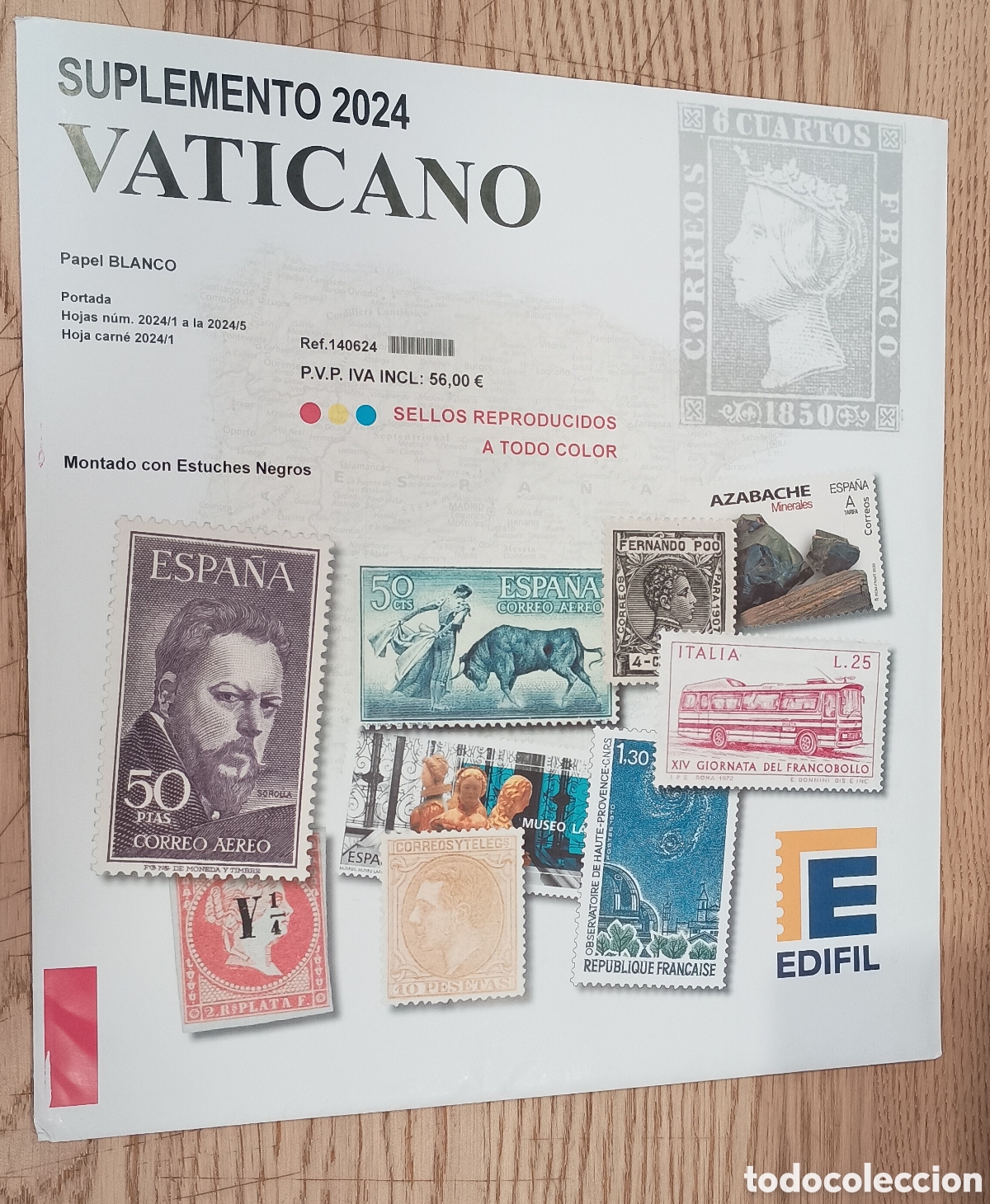 Sellos: VATICANO A&Ntilde;O 2024 - HOJAS DE &Aacute;LBUM EDIFIL - SUPLEMENTO MONTADO EN NEGRO - NUEVO