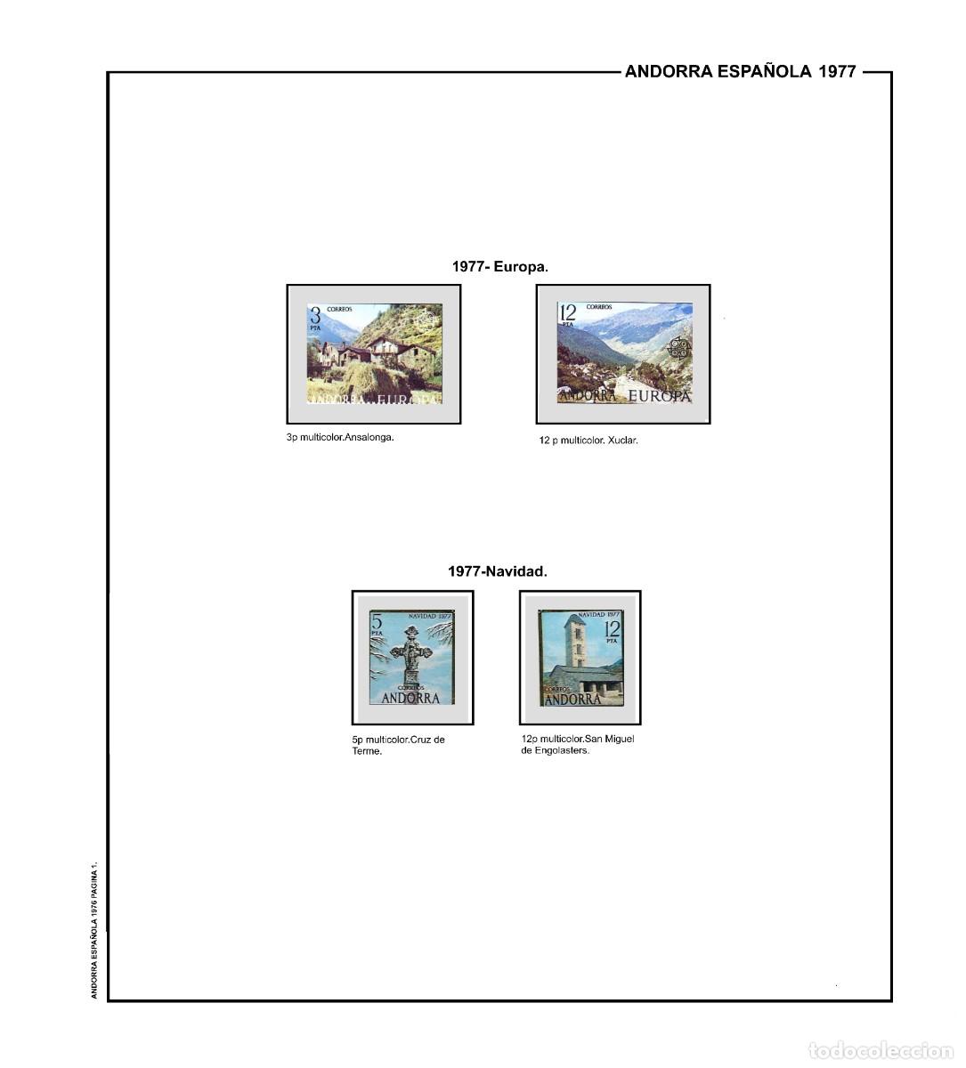 Sellos: SUPLEMENTO DE ANDORRA ESPA&Ntilde;OLA 1977 ANILLA ELIPTICA MONTADO BLANCO NUEVO A ESTRENAR