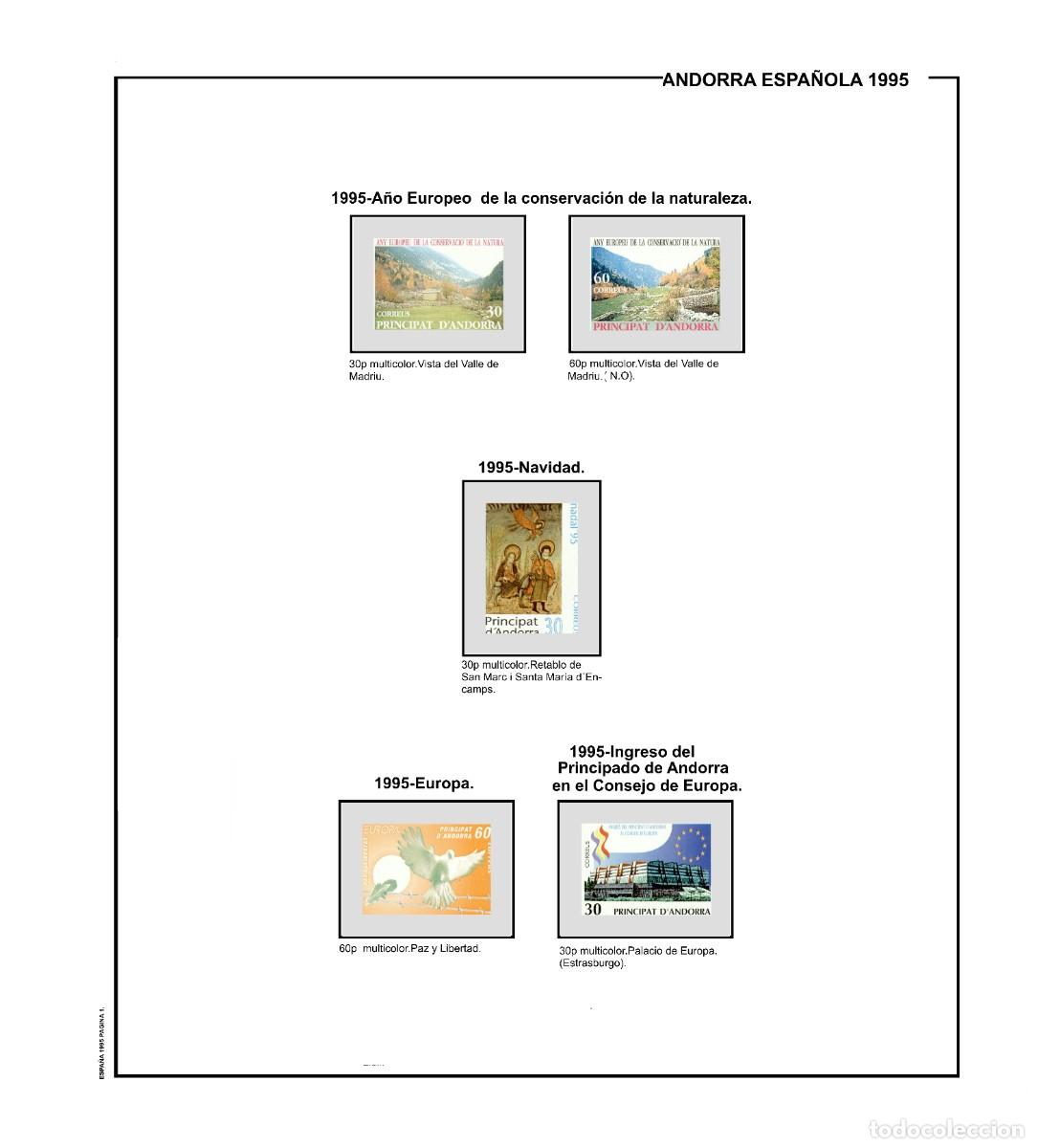 Sellos: SUPLEMENTO ANDORRA ESPA&Ntilde;OLA 1995 ANILLA ELIPTICA MONTADO BLANCO NUEVO A ESTRENAR