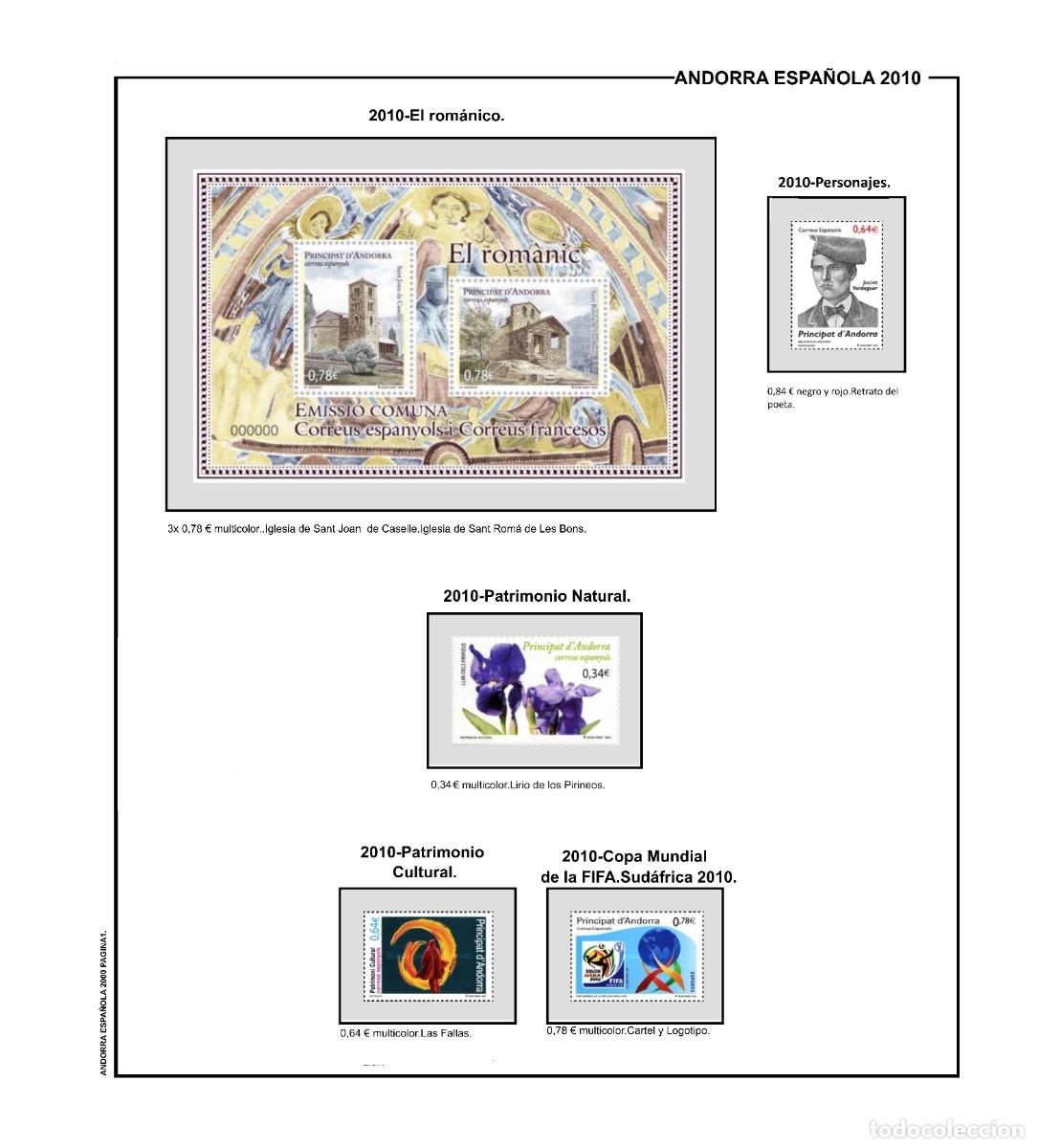 Sellos: SUPLEMENTO DE ANDORRA ESPA&Ntilde;OLA 2010 ANILLA ELIPTICA MONTADO NEGRO NUEVO A ESTRENAR