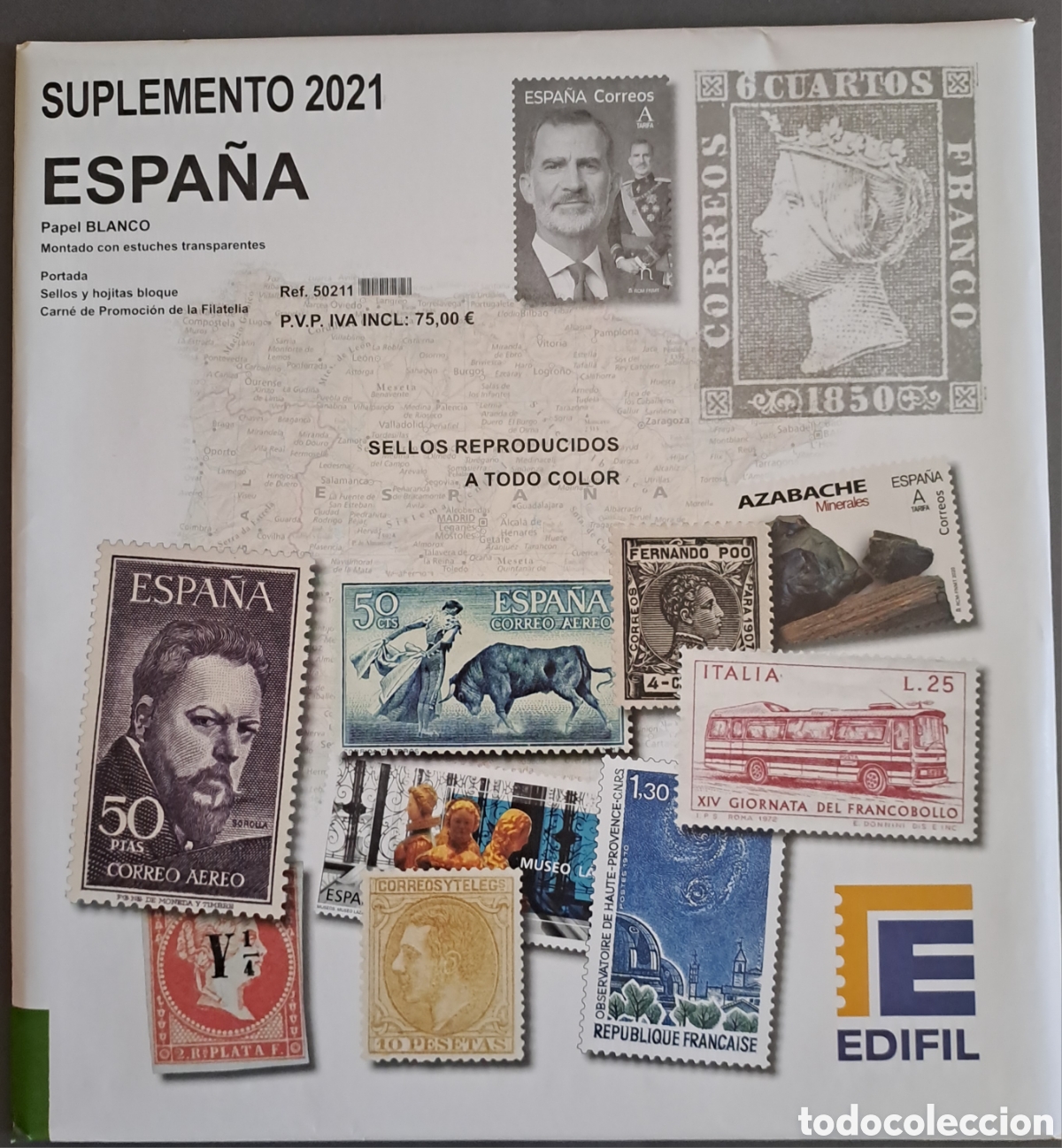 Sellos: Suplemento Edifil 2021 parcial estuchado transparente