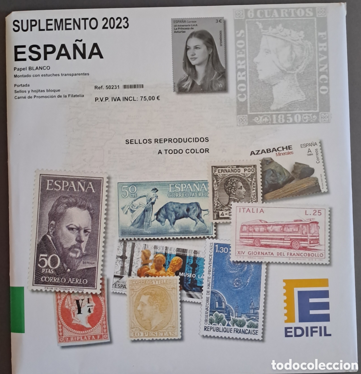 Sellos: Suplemento Edifil 2023 parcial estuchado transparente