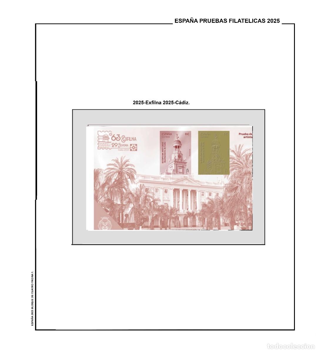 Sellos: SUPLEMENTO DE ESPA&Ntilde;A 2025 PRUEBAS FILATELICAS ANILLA REDONDA MONTADO NEGRO NUEVO A ESTRENAR