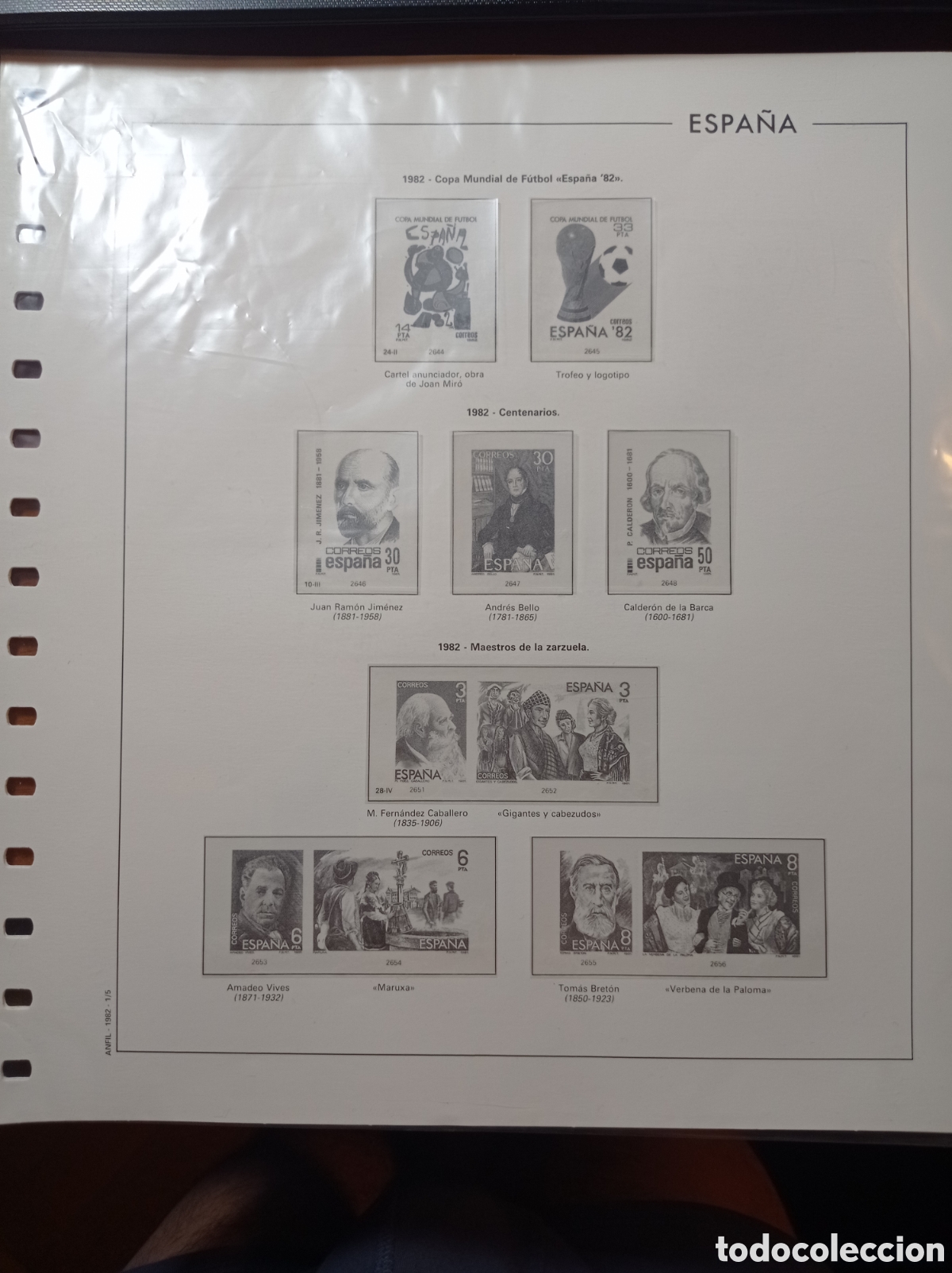 Sellos: Suplemento manfil 1982 montado blanco segunda mano