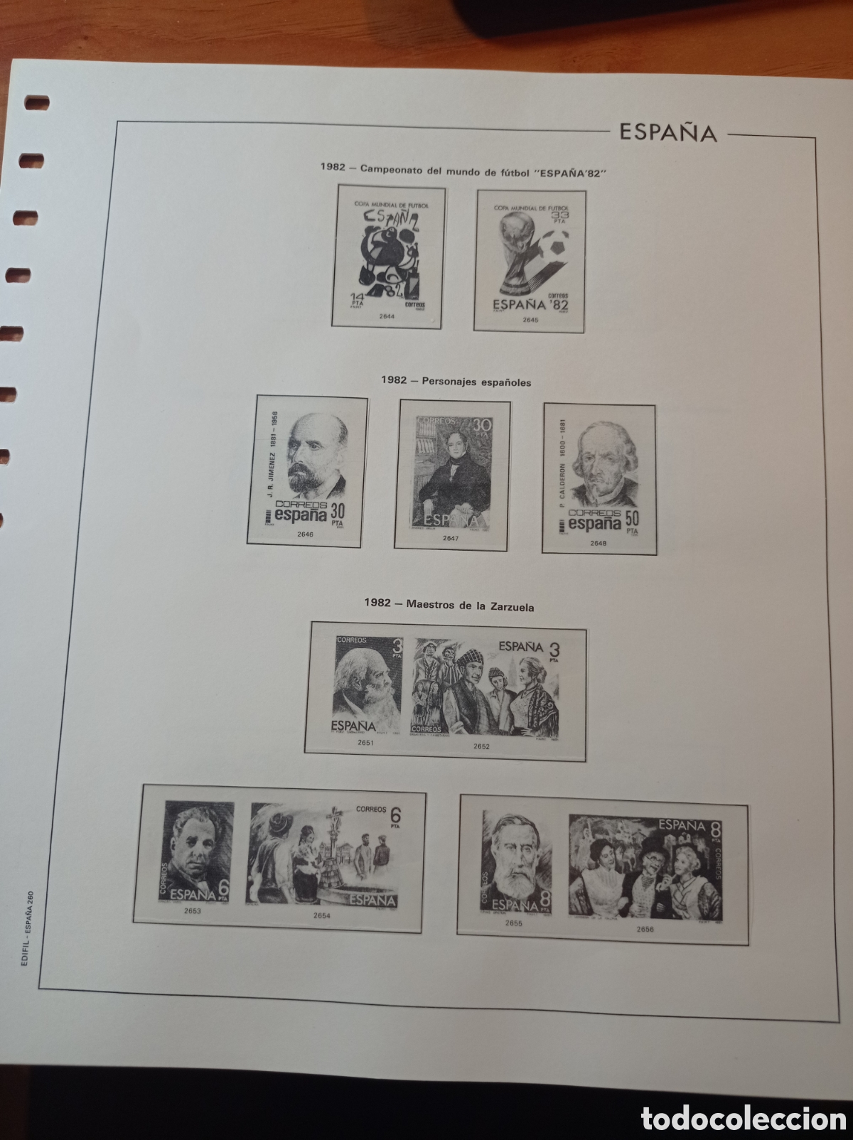 Sellos: Suplemento edifil 1982 montado en blanco segunda mano