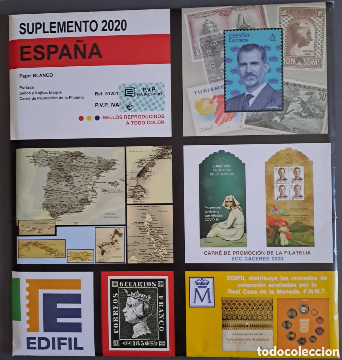 Sellos: Suplemento Edifil 2020 parcial estuchado transparente