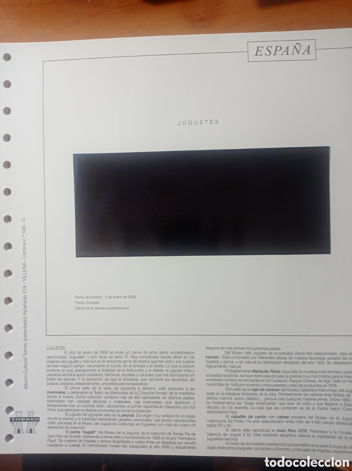 Sellos: Suplemento torres 2006 1 parte montado negro segunda mano