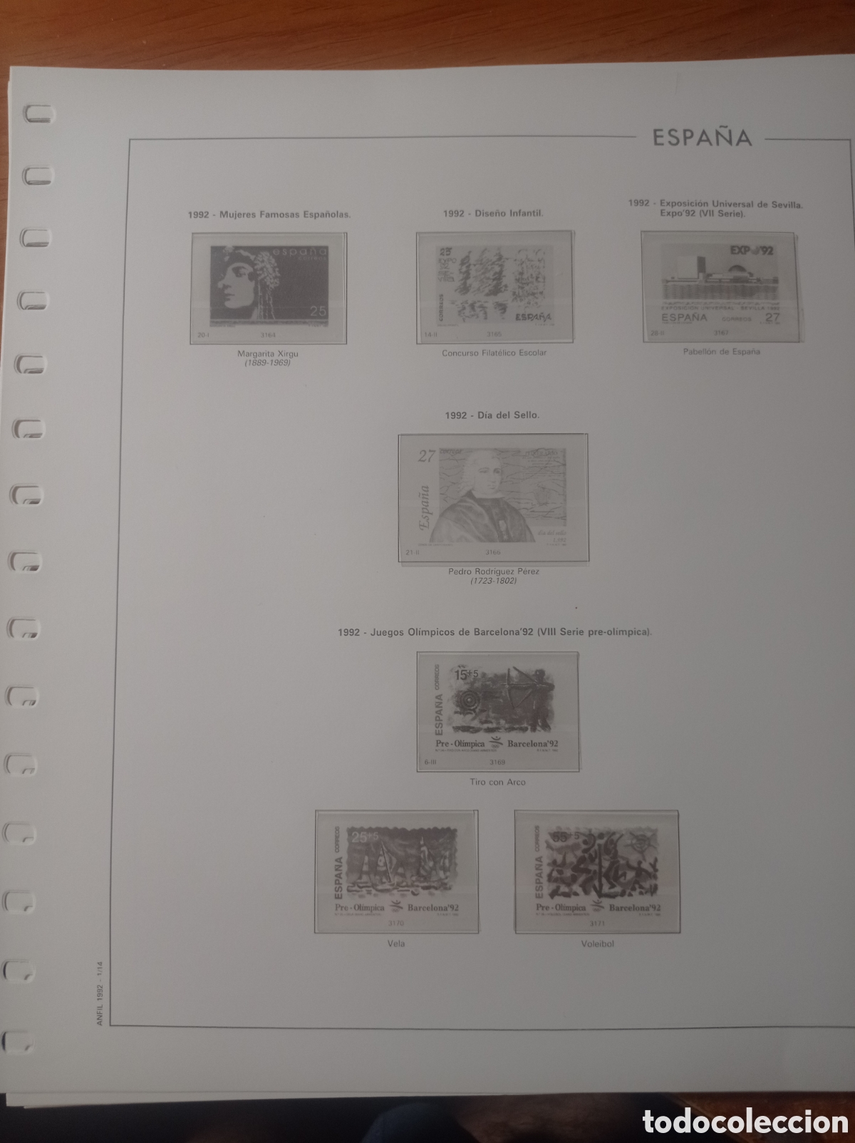 Sellos: Suplemento edifil 1992 montado blanco segunda mano
