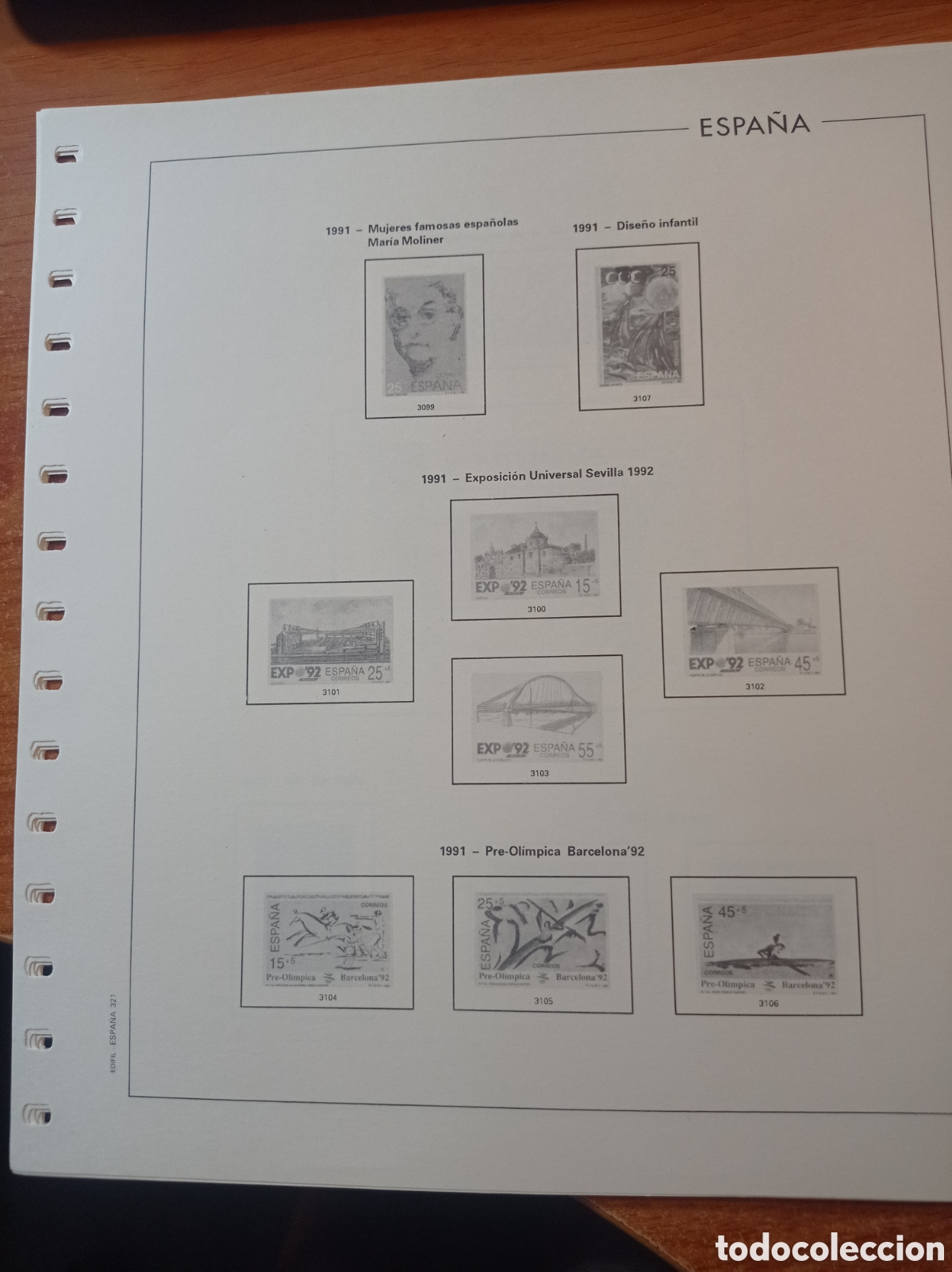 Sellos: Suplemento edifil 1991 montado sin monno se incluyen entero postales aerogramas pruebas segunda mano