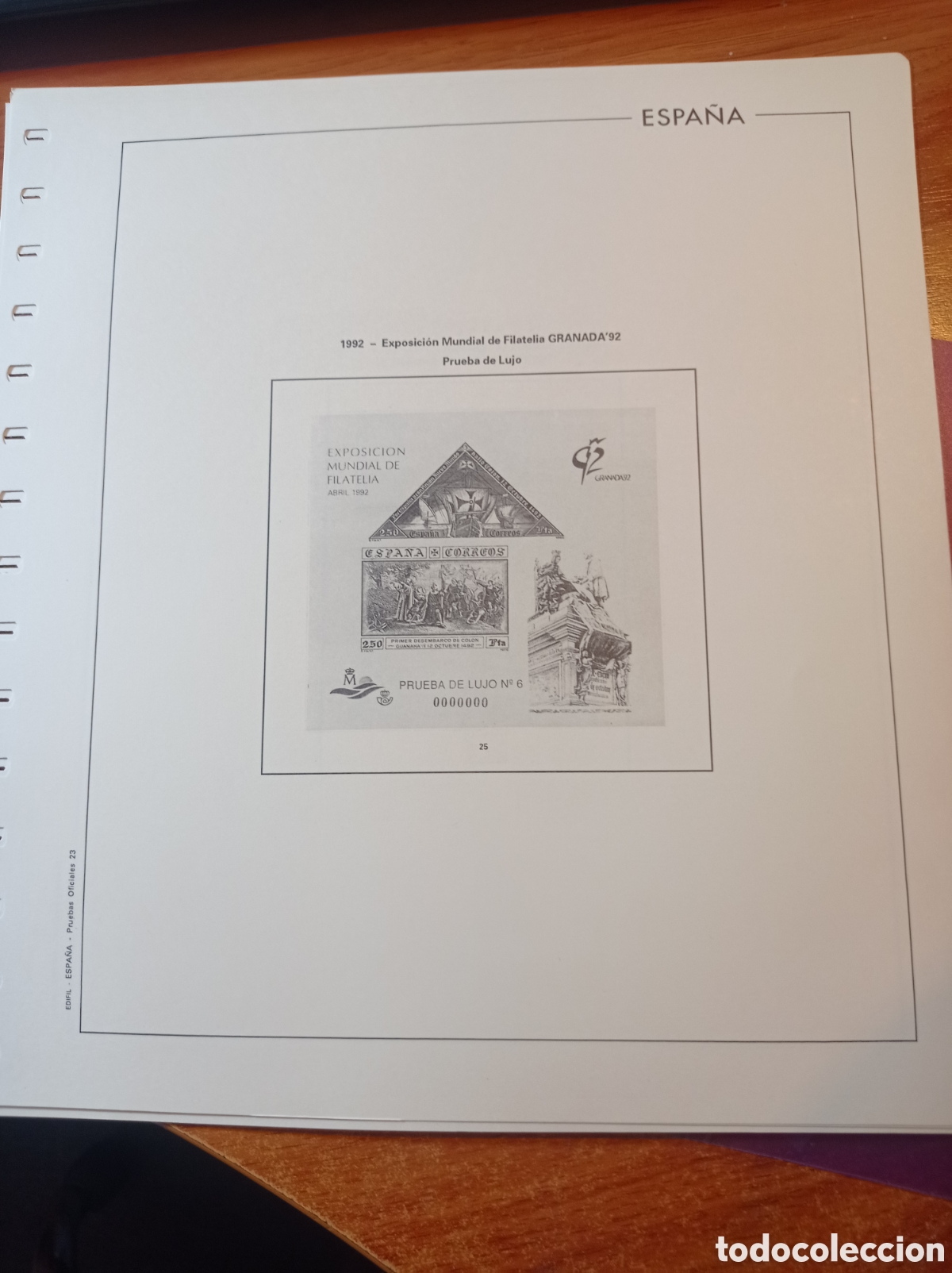Sellos: Suplemento edifil 1992 pruebas sin montar segunda mano