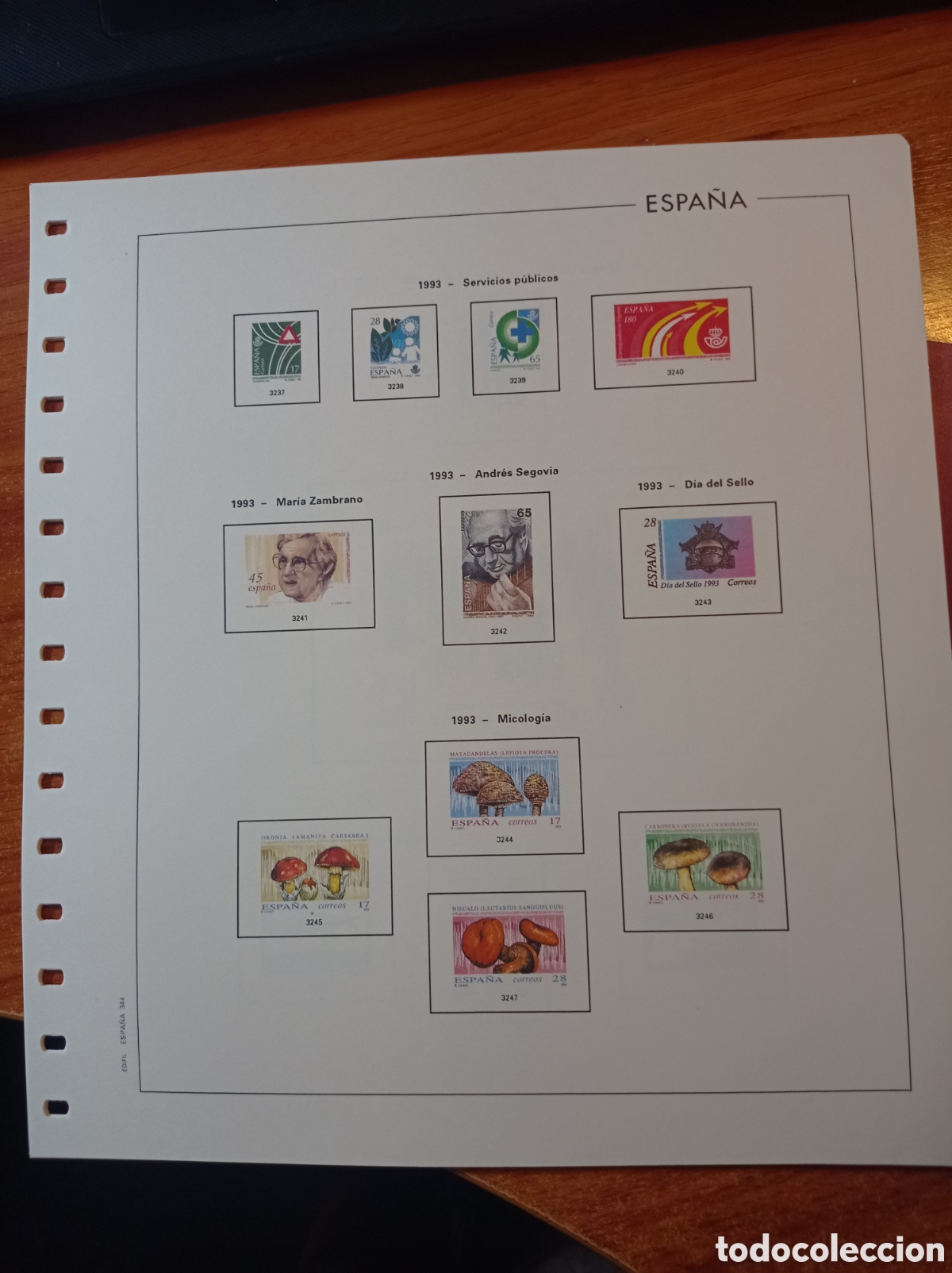 Sellos: Suplemento edifil 1993 sin montar no se. Incluyen pruebas entero postal aerogramas