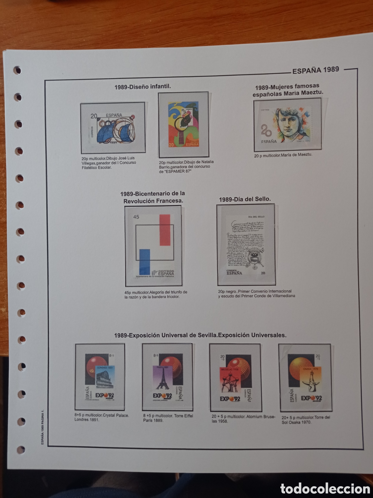 Sellos: Suplemento de Espa&ntilde;a 1989 anilla redonda segunda mano