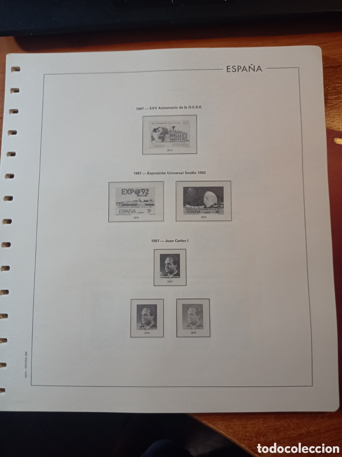 Sellos: Suplemento edifil 1987 1988 1989 montado blanco segunda mano