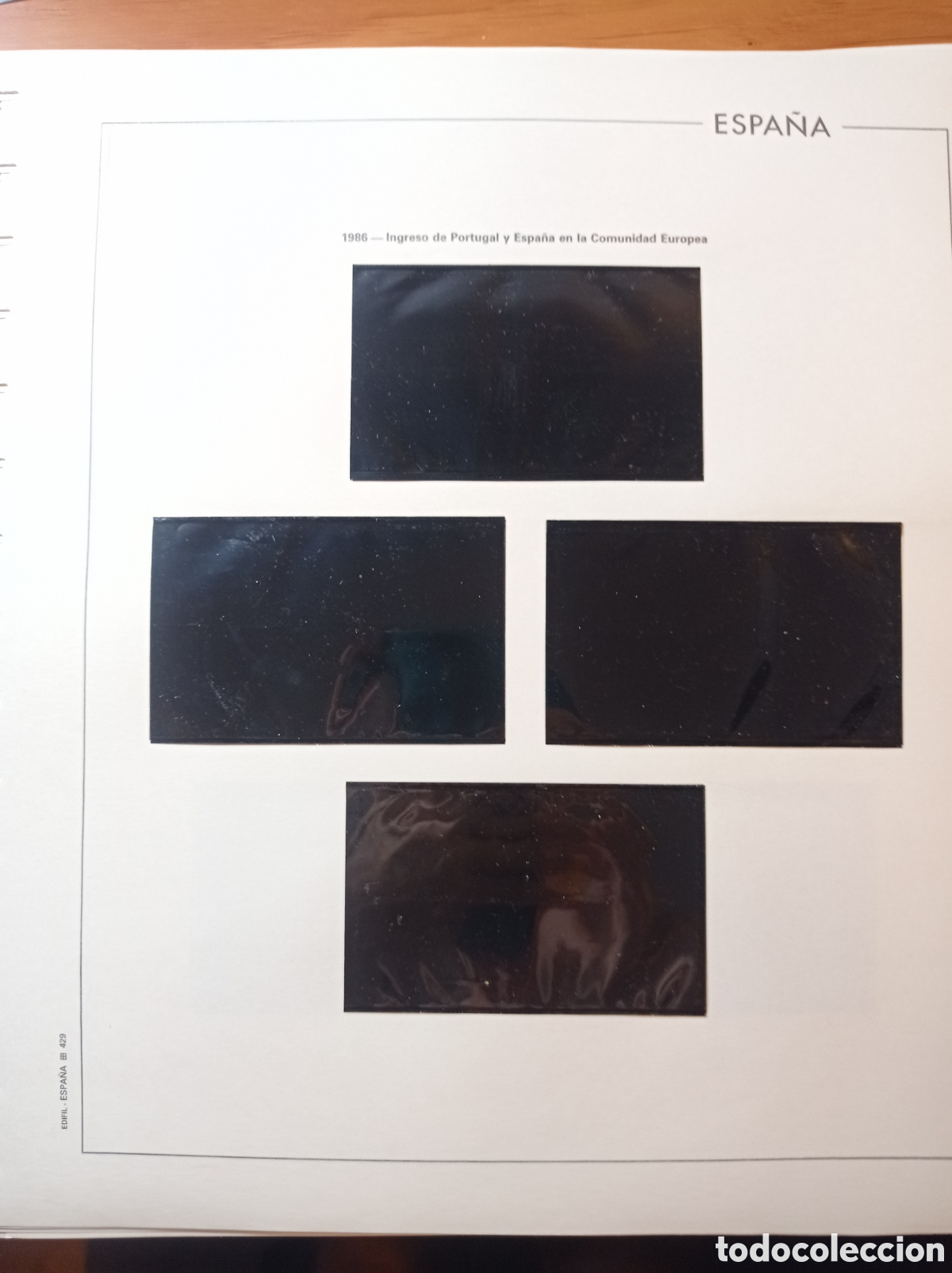 Sellos: Suplemento edifil 1986 1987 bloque de cuatro montado negro. Segunda mano
