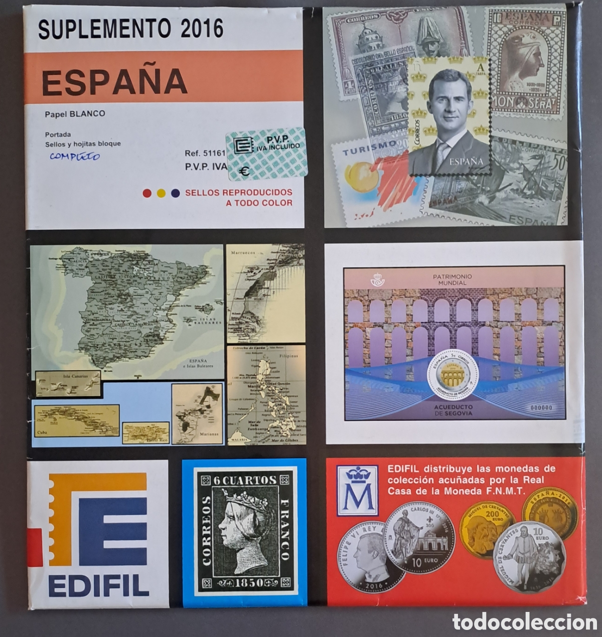 Sellos: Suplemento Edifil 2016 parcial estuchado transparente
