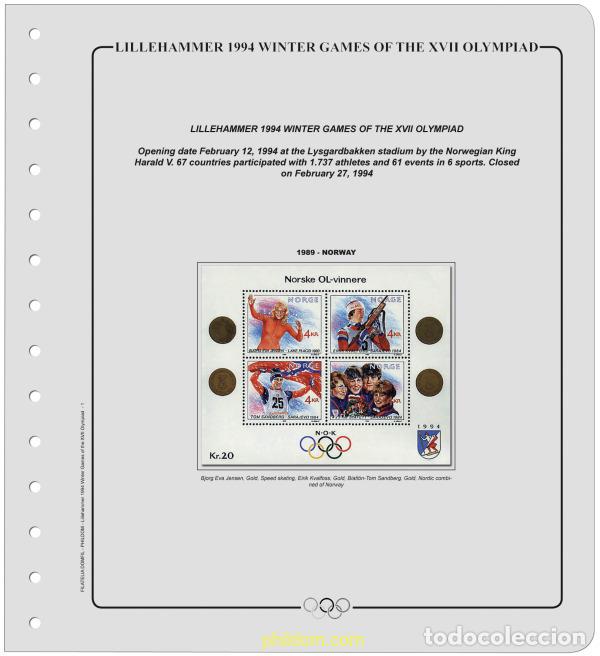 Selos: Suplemento Olimpiadas de Invierno 17 Olim.Lillehamer 1994. Tomo 1 Sin Montar