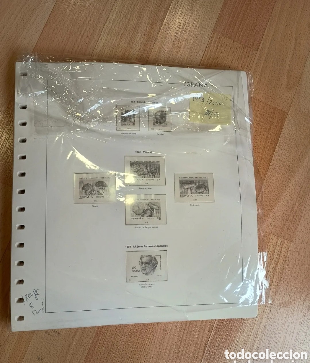 Sellos: ESPA&Ntilde;A - HOJAS DE &Aacute;LBUM ANFIL SUPLEMENTOS A&Ntilde;OS 1993/2000 - MONTADAS EN TRANSPARENTE