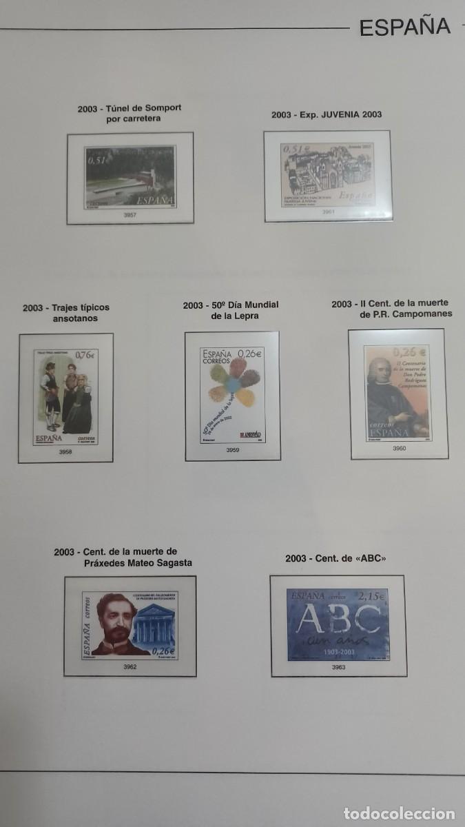 Stamps: M97 Suplementos EDIFIL a&ntilde;o 2003 montados en transparente a estrenar SIN SELLOS