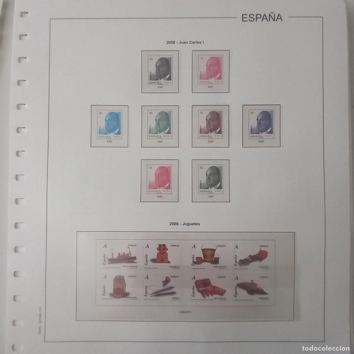 Stamps: M108 Suplementos EDIFIL a&ntilde;o 2008 montados en transparente a estrenar SIN SELLOS