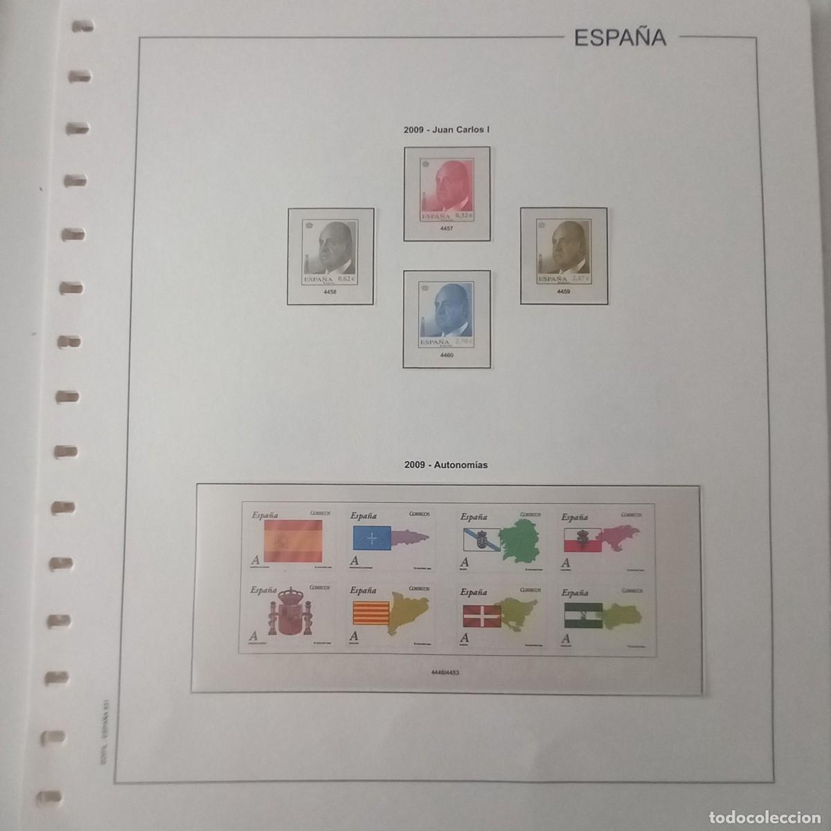 Stamps: M110 Suplementos EDIFIL a&ntilde;o 2009 montados en transparente a estrenar SIN SELLOS