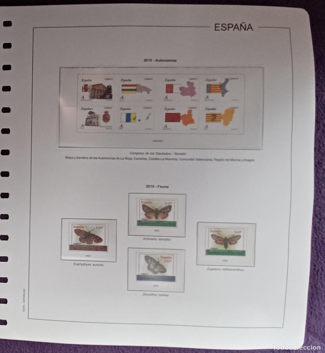 Stamps: M112 Suplementos EDIFIL a&ntilde;o 2010 montados en transparente a estrenar SIN SELLOS