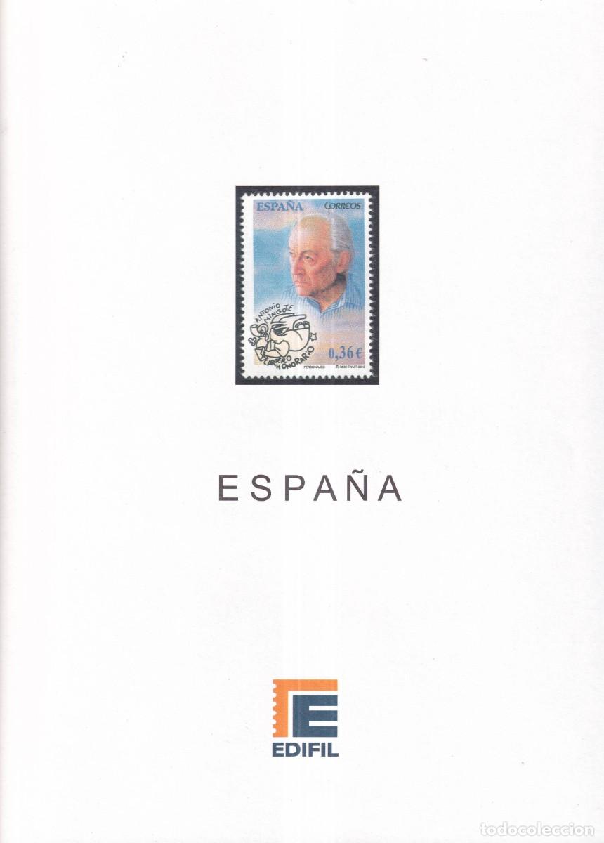 Stamps: M116 Suplementos EDIFIL a&ntilde;o 2012 montados en transparente a estrenar SIN SELLOS