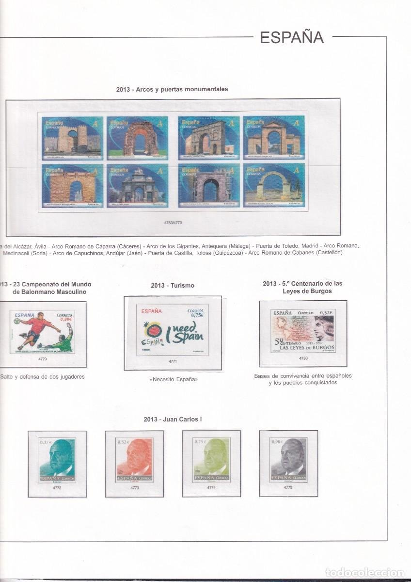 Stamps: M118 Suplementos EDIFIL a&ntilde;o 2013 montados en transparente a estrenar SIN SELLOS