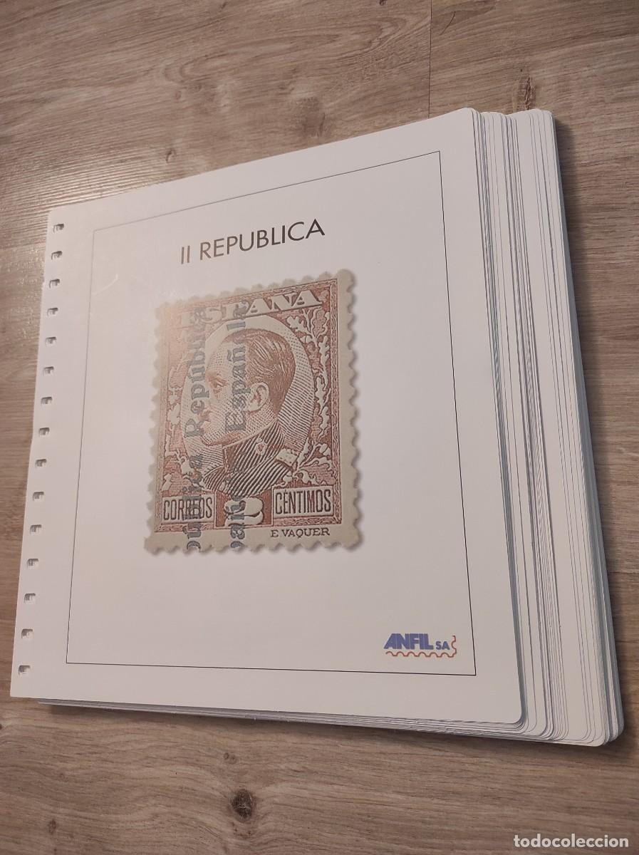 Sellos: M45 Suplementos II REPUBLICA y ESTADO ESPA&Ntilde;OL montados en transp. A ESTRENAR (sin sellos)