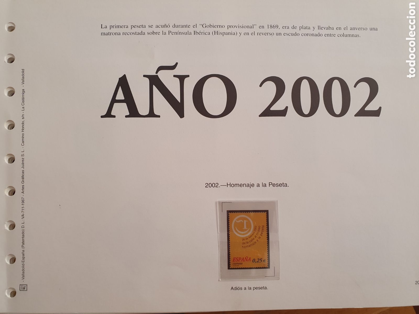 Sellos: Suplemento a&ntilde;o 2002. 15 hojas &aacute;lbum
