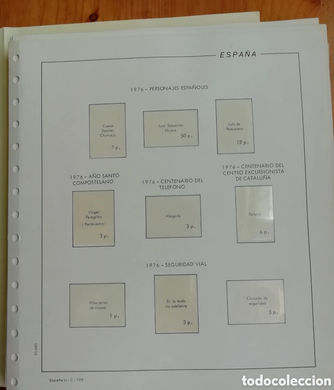 Sellos: Hojas Filabo Espa&ntilde;a 1976-77