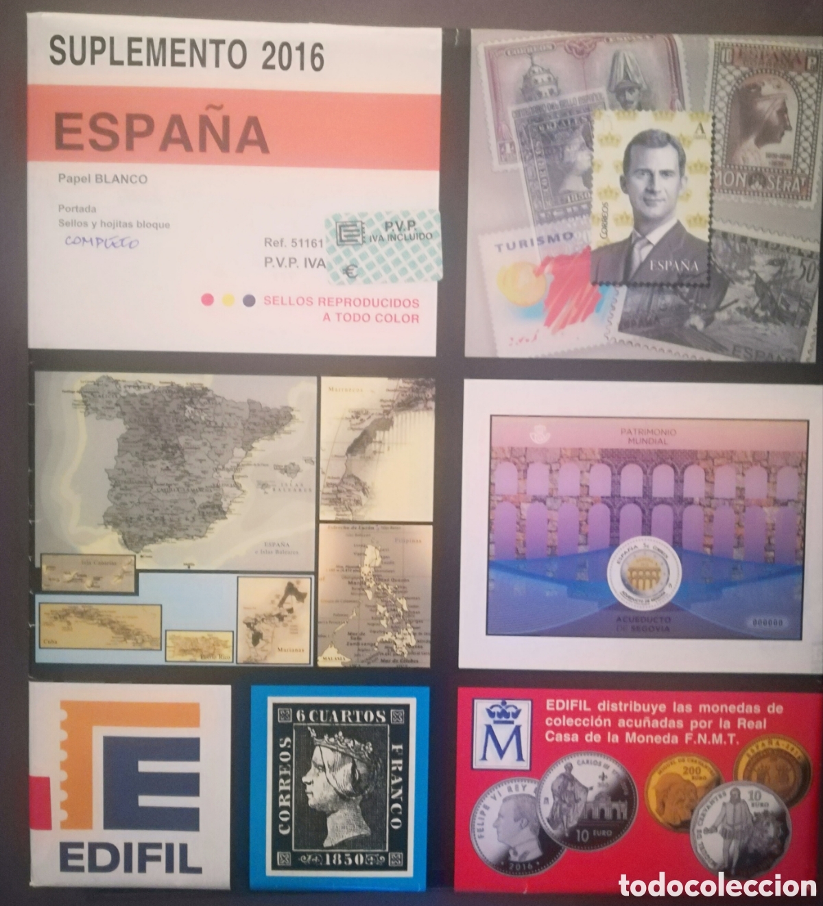 Briefmarken: Suplemento 2016 parcial estuchado en negro