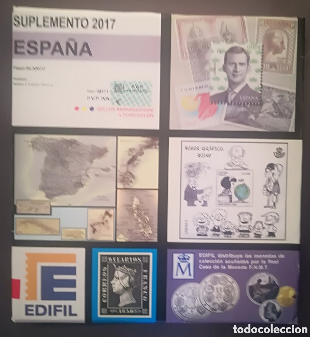 Sellos: Suplemento del a&ntilde;o 2017 estuchado en negro