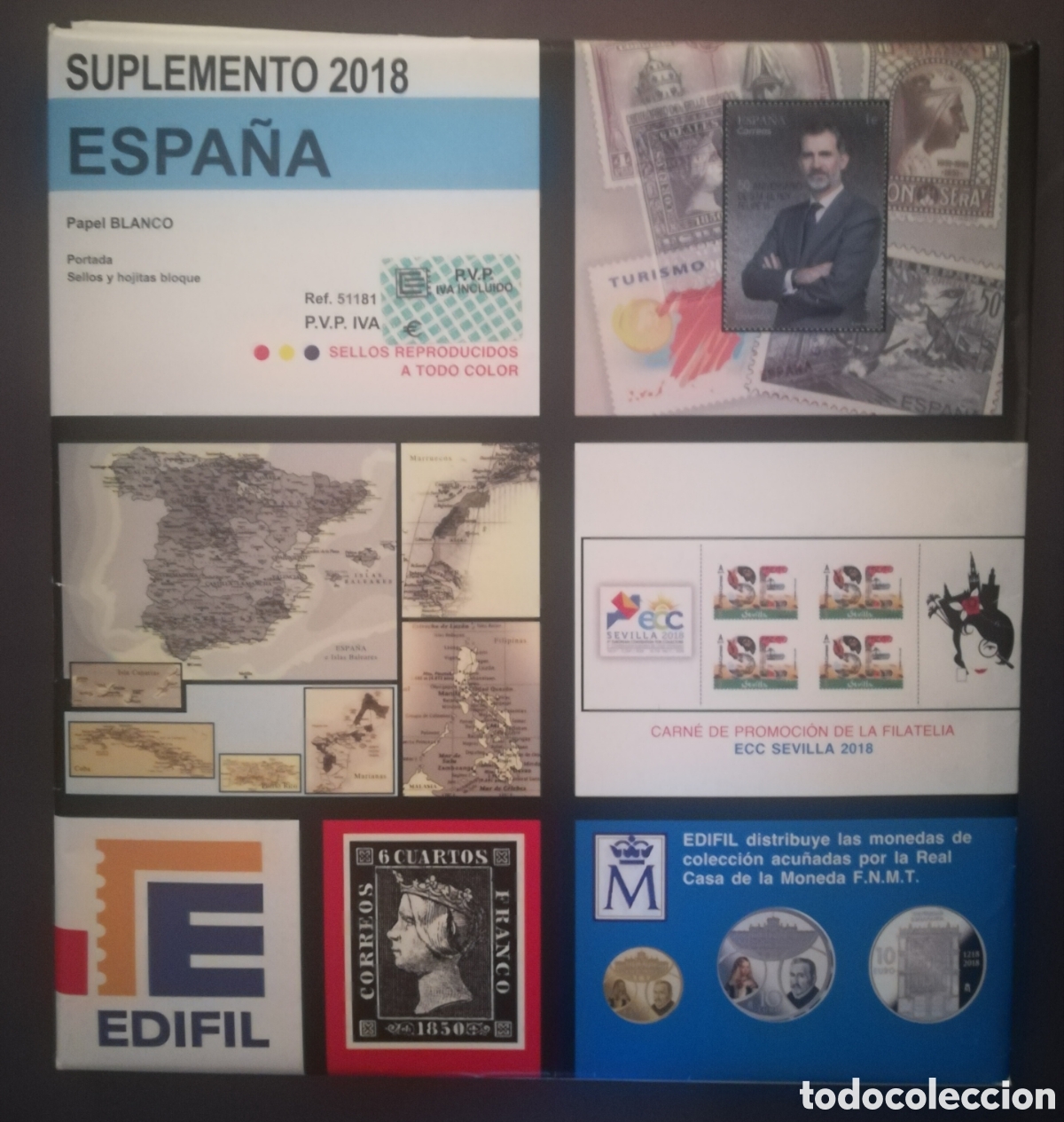 Sellos: Suplemento del a&ntilde;o 2018 estuchado en negro