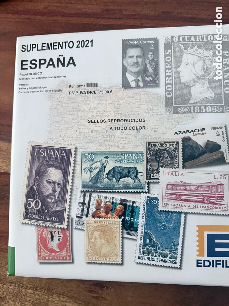 Sellos: Hojas Edifil Nuevas Sellos Espa&ntilde;a 2021 filoestuche transparente