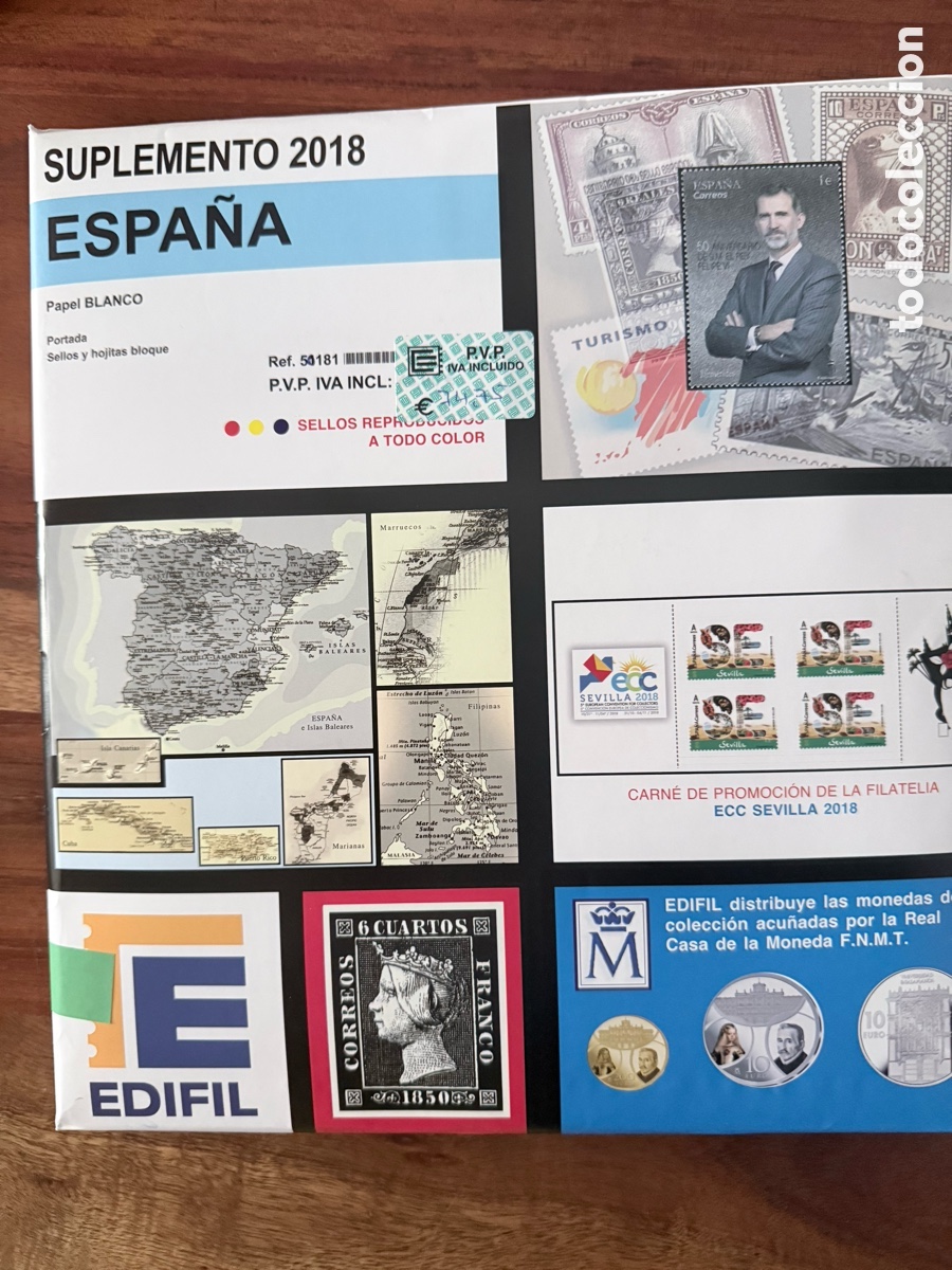 Sellos: Hojas Edifil Nuevas Sellos Espa&ntilde;a 2018 filoestuche transparente