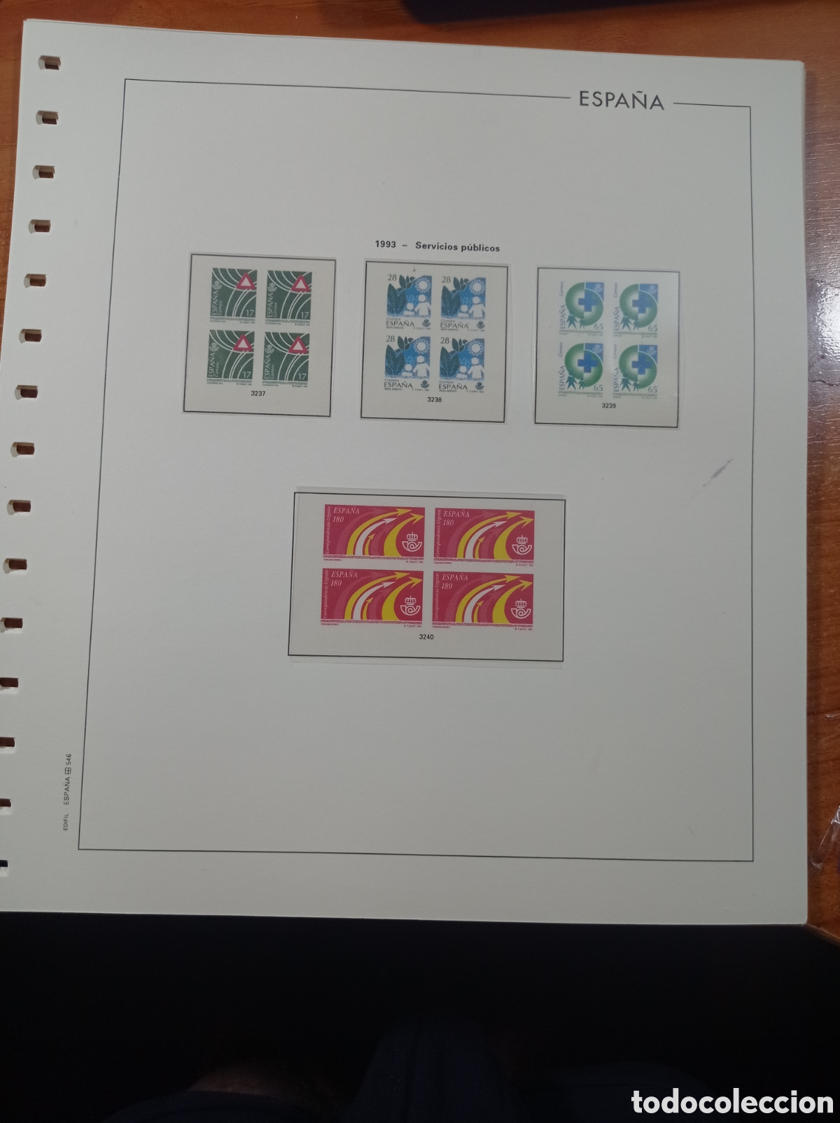 Sellos: Suplemento edifil 1993 bloque de cuatro montado blanco segunda mano