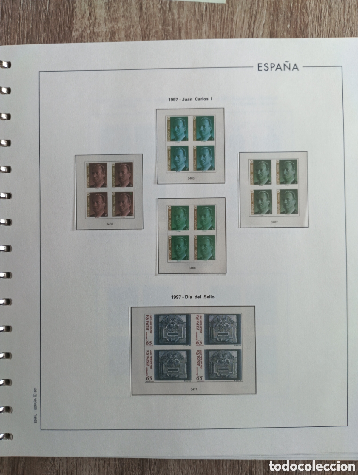 Sellos: 16 HOJAS EDIFIL PARA SELLOS ESPA&Ntilde;A 1977 BLOQUES DE 4