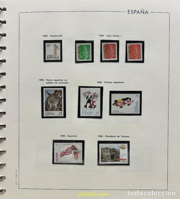 Sellos: Hoja suplemento Edifil 1998 montado megro Completo (2&ordf; MANO)