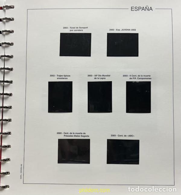 Sellos: Hoja suplemento Edifil 2003 montado megro 2&ordf; MANO