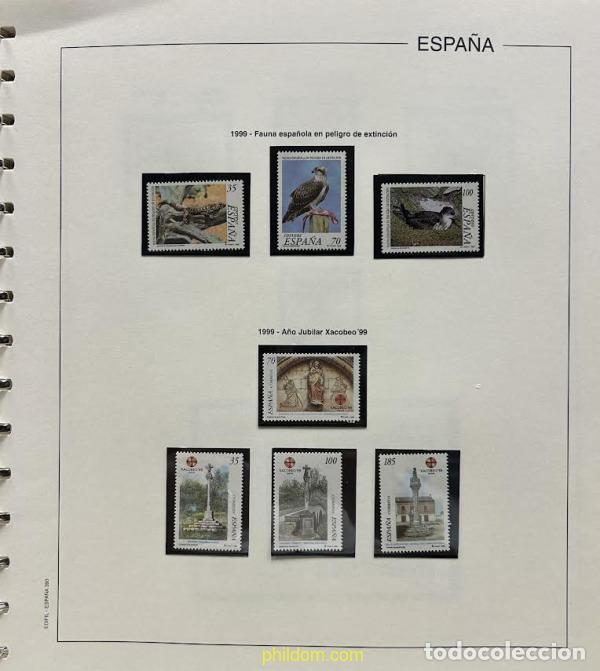 Sellos: Hoja suplemento Edifil 1999 montado megro Completo (2&ordf; MANO)