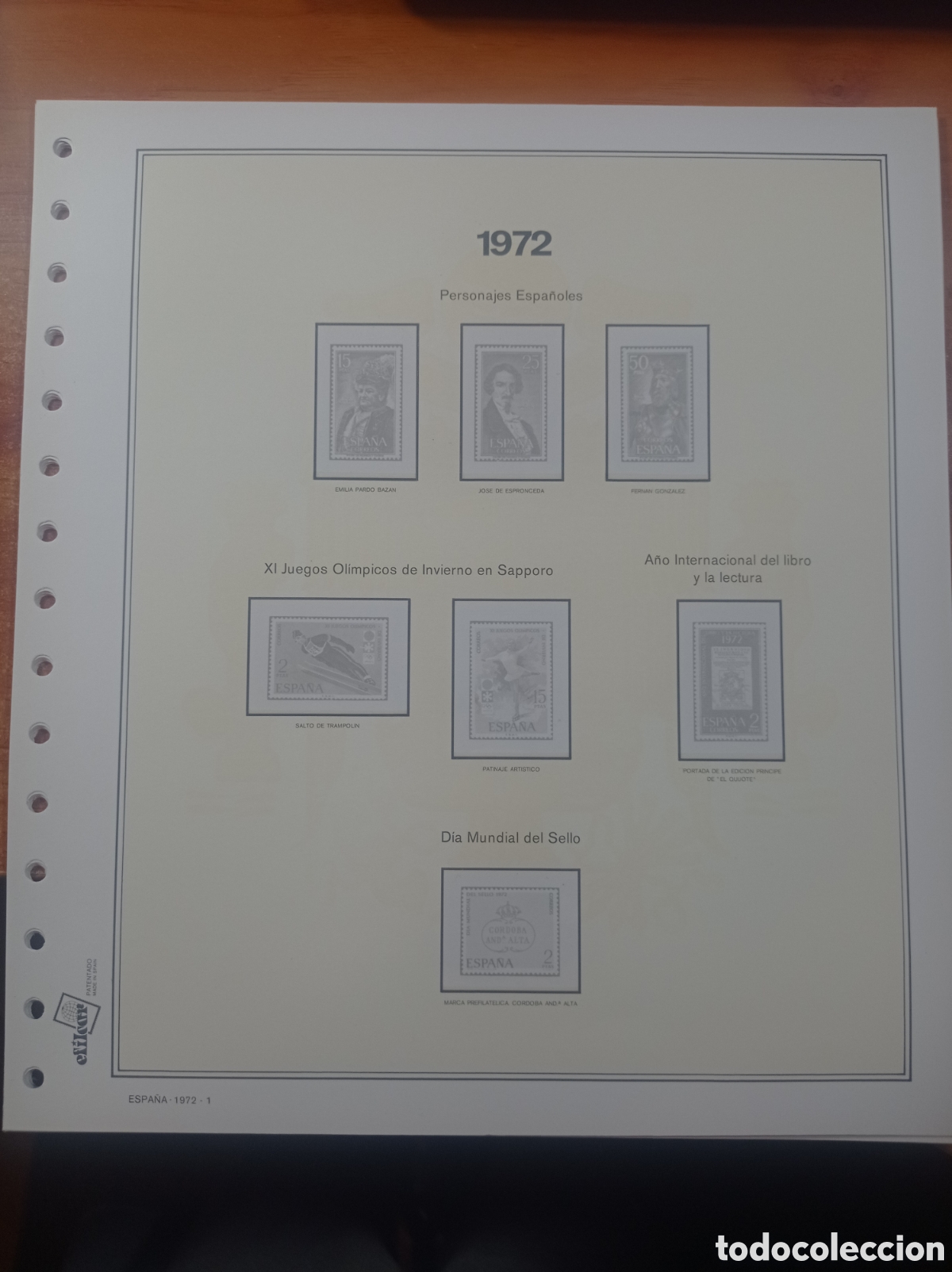 Sellos: Suplemento efilcar 1972 montado blanco segunda mano