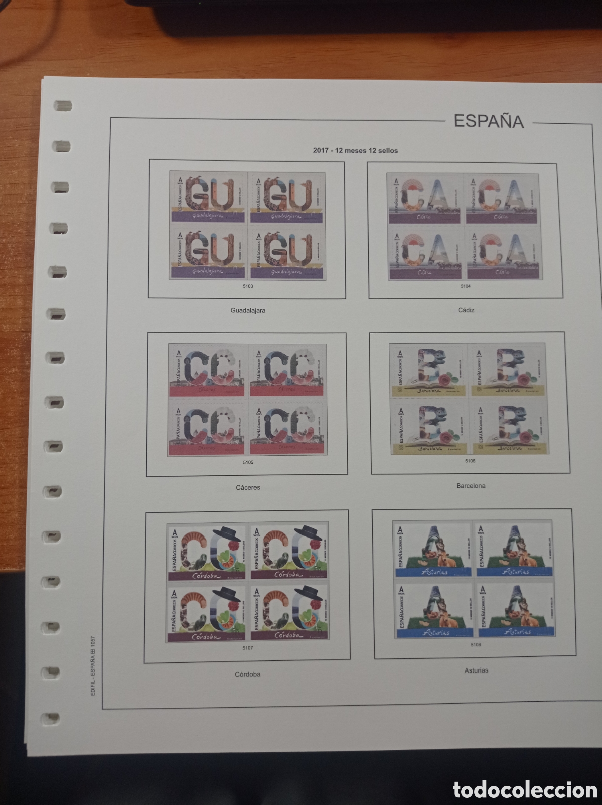 Sellos: Suplemento edifil 2017 bloque de cuatro sin montar segunda mano