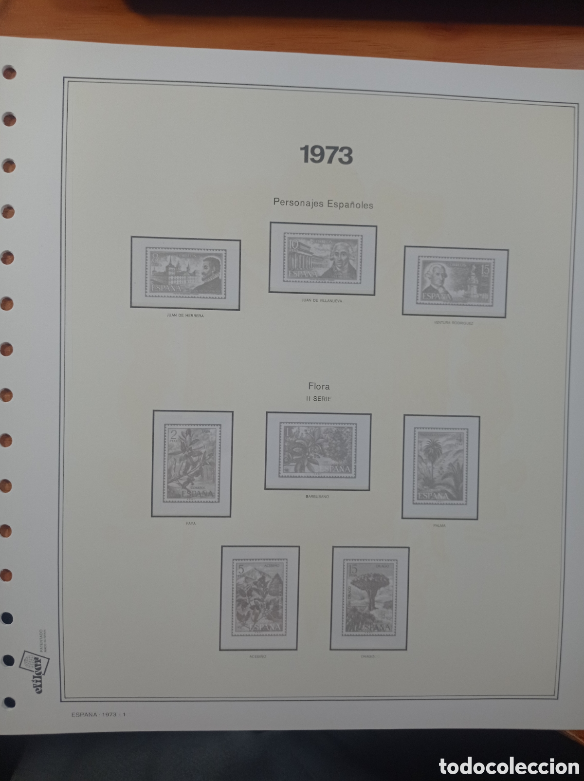Sellos: Suplemento efilcar 1973 montado blanco segunda mano
